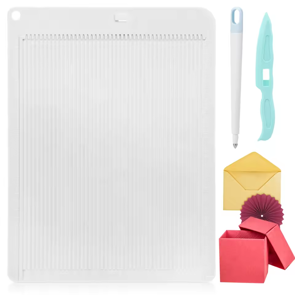 Bone Folder Tool - Multi-Purpose Scoring Board with Measuring Grid